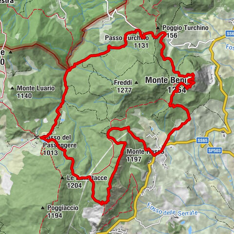 Covigliaio - Monte Beni - Sasso di Castro - Monte Rosso