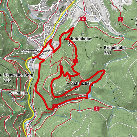 Neuwelt - Schanzberg - Marienhöhe - Gasthaus Waldbaude