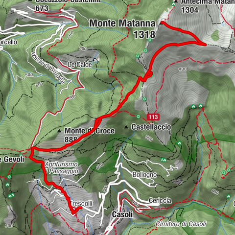 Casoli - Foce di San Rocchino - Foce di Grattaculo - Monte Matanna