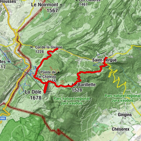 St-Cergue - La Barillette - La Dôle - Restaurant de la Givrine