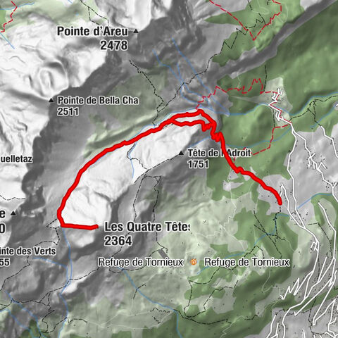 Sallanches - Refuge de Doran - Les Quatre Têtes - Col de Doran