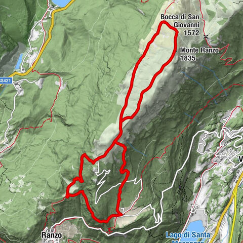 Monte Gazza: view of the 4 lakes