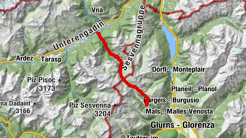 Through the Uina Gorge to Italy