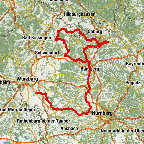 Deutsche Fachwerkstraße: Regionalstrecke Franken