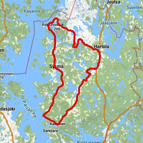 The Great Loop route Hartola - Asikkala - Sysmä