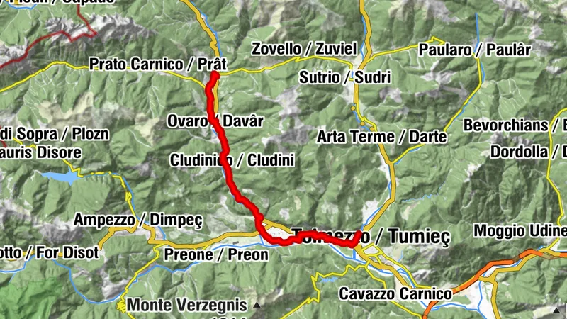 FVG 8/a – Obchvat cyklostezky Carnia (C8VA)