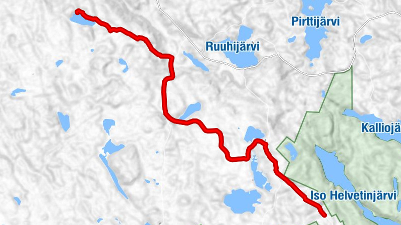 Pirkan Taival, Kansallispuisto pohjoisraja - kunnanraja