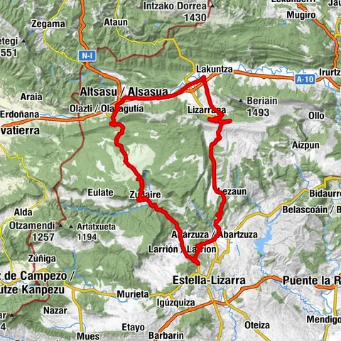 Lizarraga a Urbasa - Camping Arbizu Trasa 2