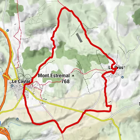 CIRCUIT NO. 77 - THE MONT ESTREMAL TOUR - MTB-FFC AREA LODÉVOIS AND LARZAC