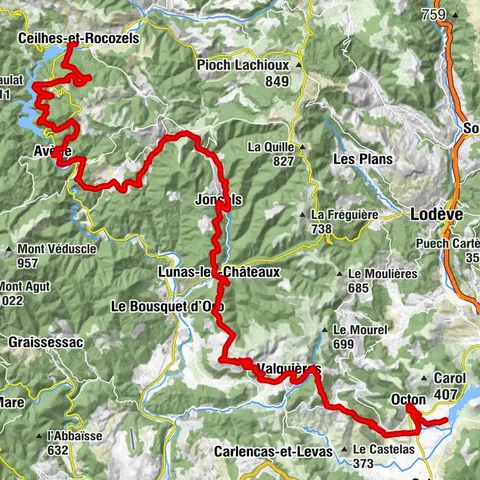 HIKING THE TWO LAKES TRAIL - GR® DE PAYS ENTRE DEUX LACS AVÈNE – SALAGOU