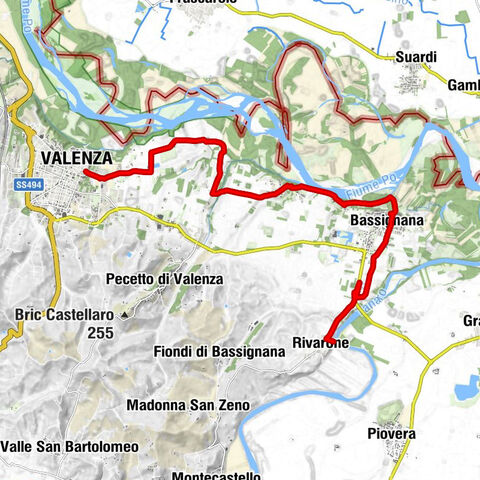 Sentiero Valenza-Bassignana-Rivarone - Sentiero 615 in mountain bike