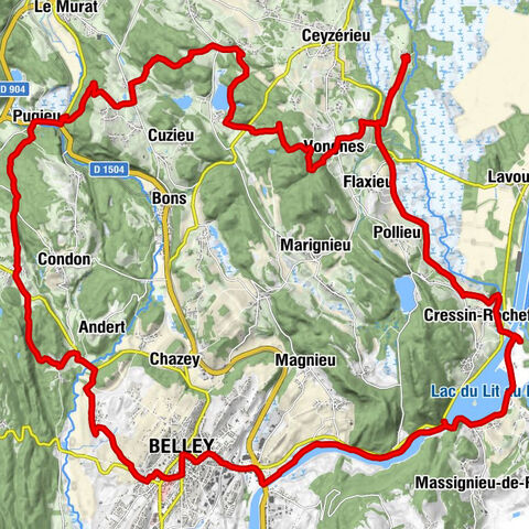 E-mountainbike loop 8 - Marais d'Aignoz - Espace FFC Ain Forestière