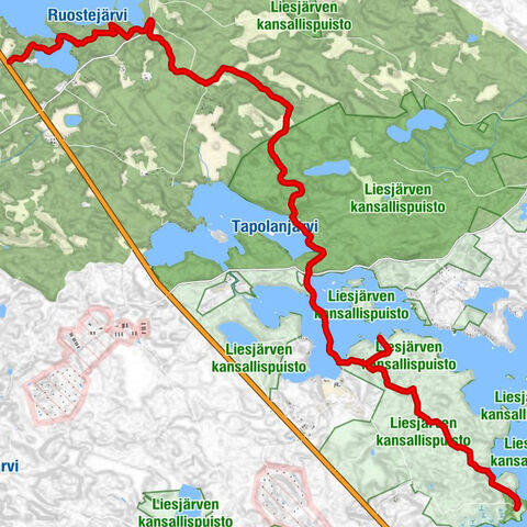 Yhdysreitti Liesjärven Kansallispuisto - Ruostejärvi Hämeen Ilvesreitti