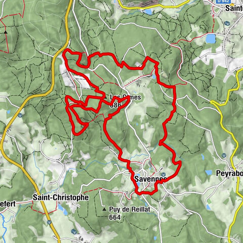 Mountain bike route No. 32 - Forêt de Chabrières