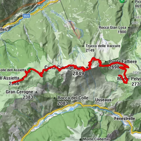Le Strade dei Forti - stage 8 from Pian dell'Alpe to Casa Assietta