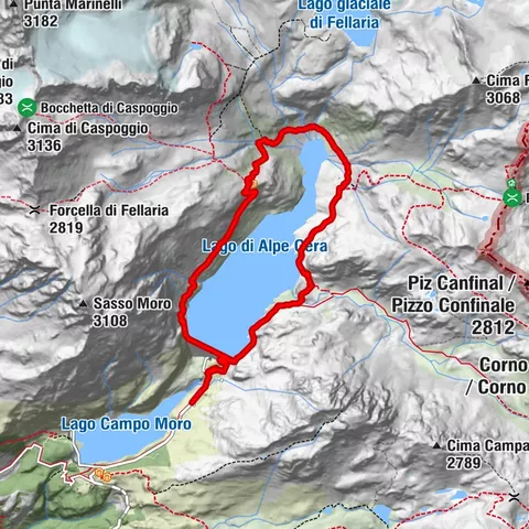 Loop of Lake Gera and Rifugio Bignami
