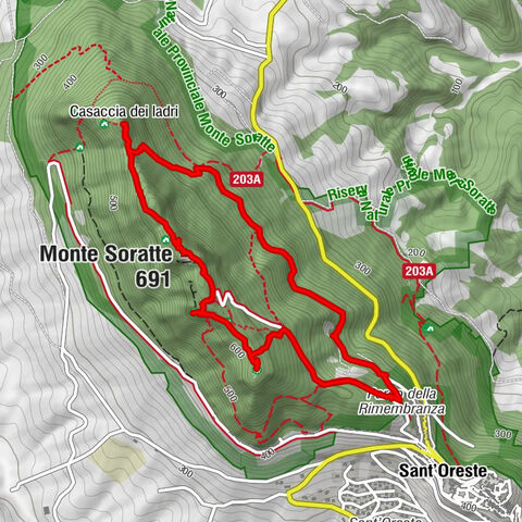 Monte Soratte, Sentiero degli Eremi