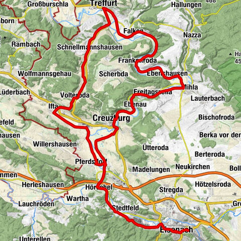Large Discovery Route Through the Werratal from Eisenach - Thuringia