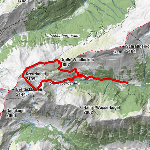 Kreuzkogel über die Schwabergeralm