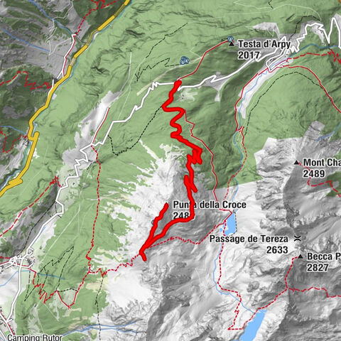 Colle della Croce und Lago d'Arpy