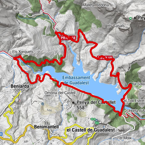 Guadalest-Seeumrundung