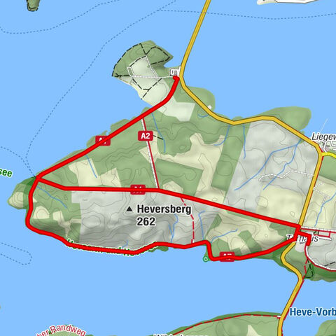 Nature experience trail Heve Peninsula (circular trail A2 - Heve arm)