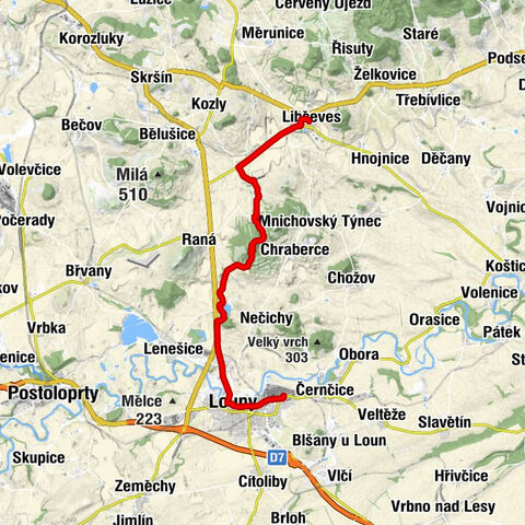 Libčeves - Oblík - Louny - Kotěrova kolonie