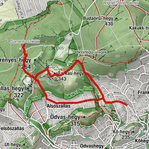 Budaörs - Farkas-hegy - Budapest - Hegyvidéki erdőterületek