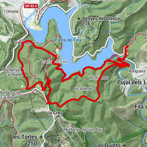 Pantà de Foix - la Creu - Turó de la Picarola - els Alzinots