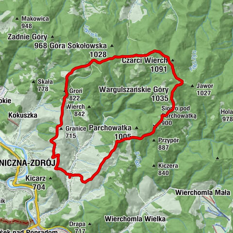 Malikówka - Wargulszańskie Góry - Wierch nad Kamieniem - Pisana Hala