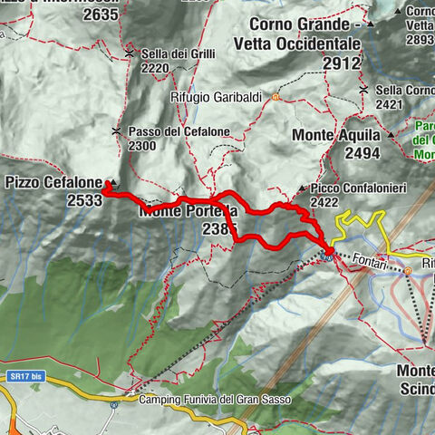Campo Imperatore - Pizzo Cefalone - Monte Portella - Rifugio Duca degli Abruzzi