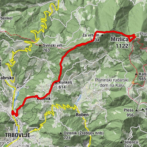 Trbovlje - Za vrhom - Mrzlica - Homič