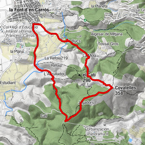 Von Font d´en Carros zum Cim de Covatelles