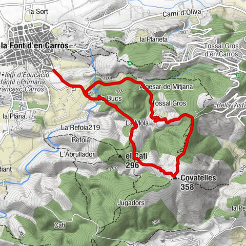 Von Font d´en Carros zum Cim de Covatelles