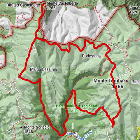 Bocca di Selva - Foresta dei Folignani - Vaio dell'Anguilla - Vaio dei Modi - Rifugi dell'alta Lessinia