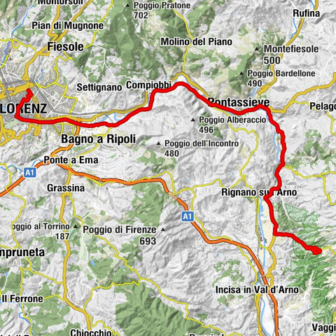 🇮🇹 7. Etappe: Florenz - Regello (37 km / 420 Hm)