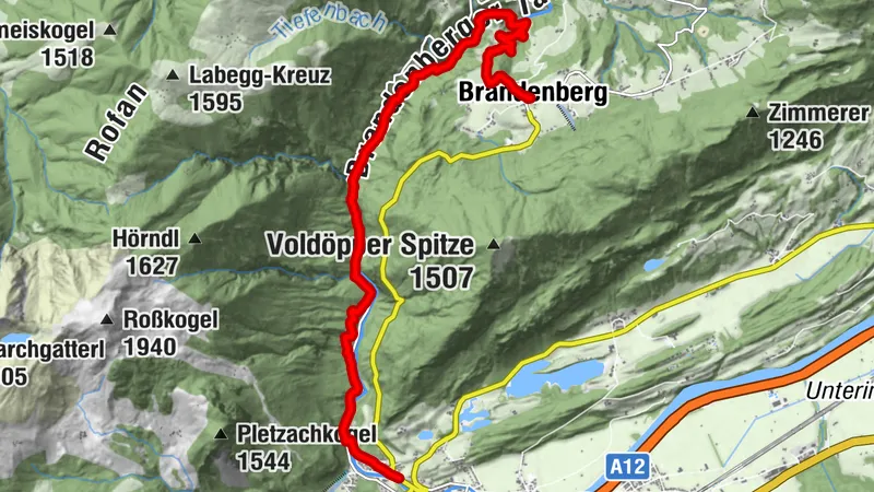 Tiefenbachklamm ab Brandenberg bis Kramsach