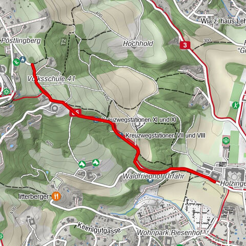 Kreuzweg auf den Pöstlingberg Linz, Österreich