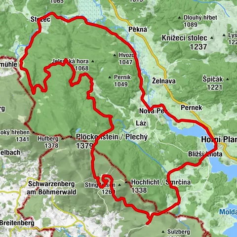 Böhmerwaldrunde, Schwemmkanal, Lipno Stausee 