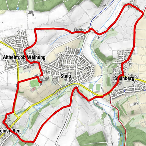 Jubiläumsweg Staig, 100 Jahre SC Staig