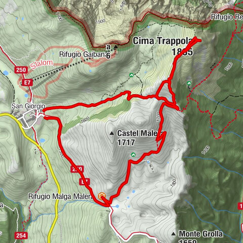 Monti Lessini  - San Giorgio, Bella Lasta e Cima Trappola