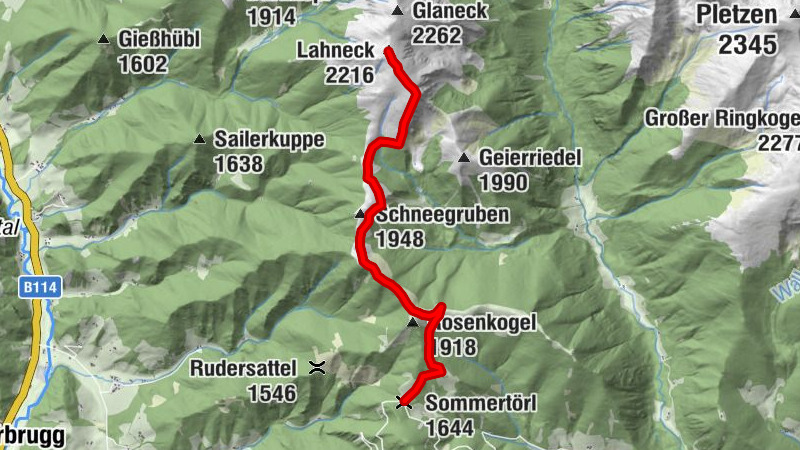Lahneck über Lorettokapelle und  Rosenkogel