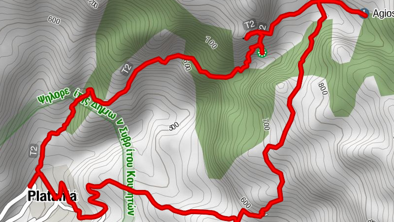 Platania-Schlucht, Steintor,2-Meere-Blick, Felskapelle