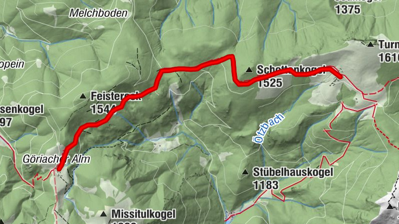 Turnauer Alm zur Göriacher Alm