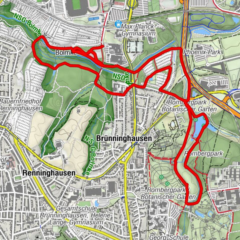 Angenehme Lauftour 9km Bolmke und Rombergpark