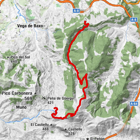 Arboretón - Pico Cima - Cerro Gavio o Cimero - Iglesia de La Collá