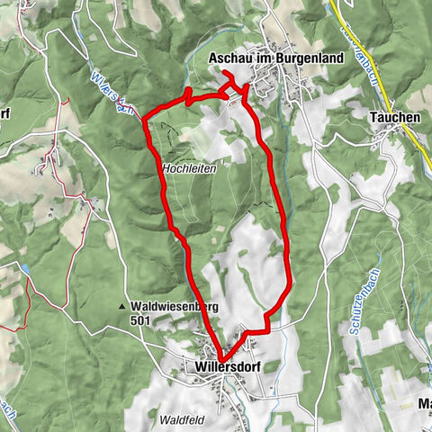 Willersdorf - Willersdorfer Schlucht - Kreuzberg - Aschau im Burgenland