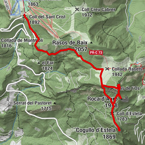 Estació d'esquí Rasos de Peguera (sense servei) - Cogulló d'Estela - Roca d'Auró - Torre dels Enginyers