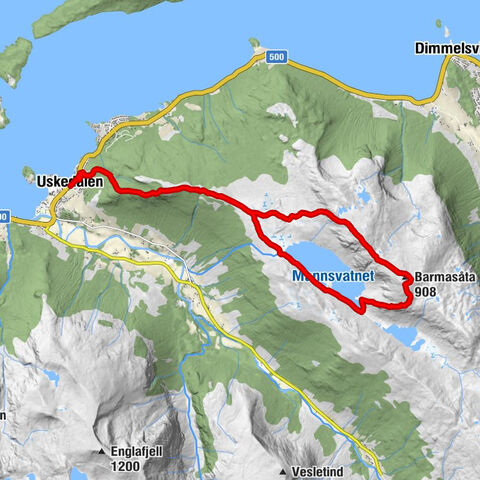 Uskedalen - Ådnaklett - Råkjo - Barmasåta