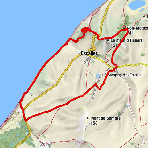 Escalles - Strouanne - Noir-Mottes - Le mont d'Hubert